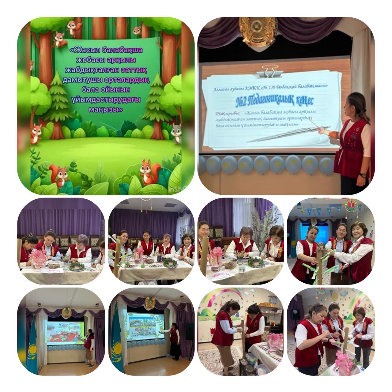 ПЕДАГОГИКАЛЫҚ КЕҢЕС ХАТТАМАСЫ № ___2___ Тақырыбы: «Жасыл балабақша жобасы арқылы жабдықталған заттық дамытушы орталардың бала ойынын ұйымдастырудағы маңызы»