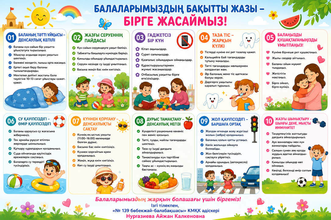 Балаларымыздың бақытты балалық шағы мен жарқын болашағы үшін бірге атсалысайық!